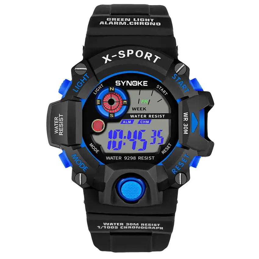 SYNOKE G стиль Мужские спортивные часы хронограф военные цифровые наручные часы ударопрочный Montre Homme Erkek Saat N50