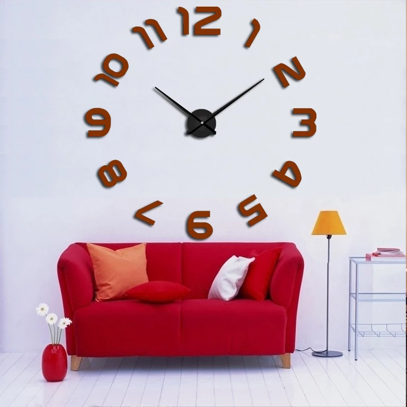 2020 новые часы настенные Horloge 3d Diy акриловые зеркальные наклейки украшение дома