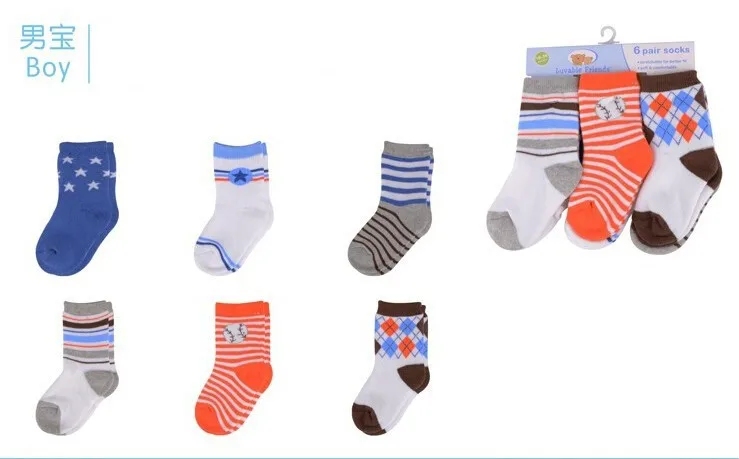 2015 NEW Baby Socks 0-24 Months 6 pieceslot Newborn Baby GirlBoy Toddler Socks Infant Unisex Autumn Winter Socks for Baby (15)