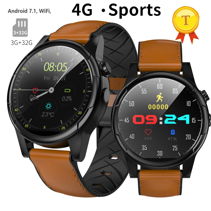 2019 Best selling 1.6inch big Screen 4G LTE Android sim card bluetooth Smart phone Watch support WiFi GPS Camera Smartwatch