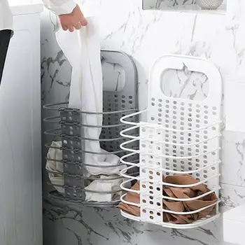 

Foldable Hollow Laundry Basket Dirt Clothes Toys Storage Bucket Organizer Holder