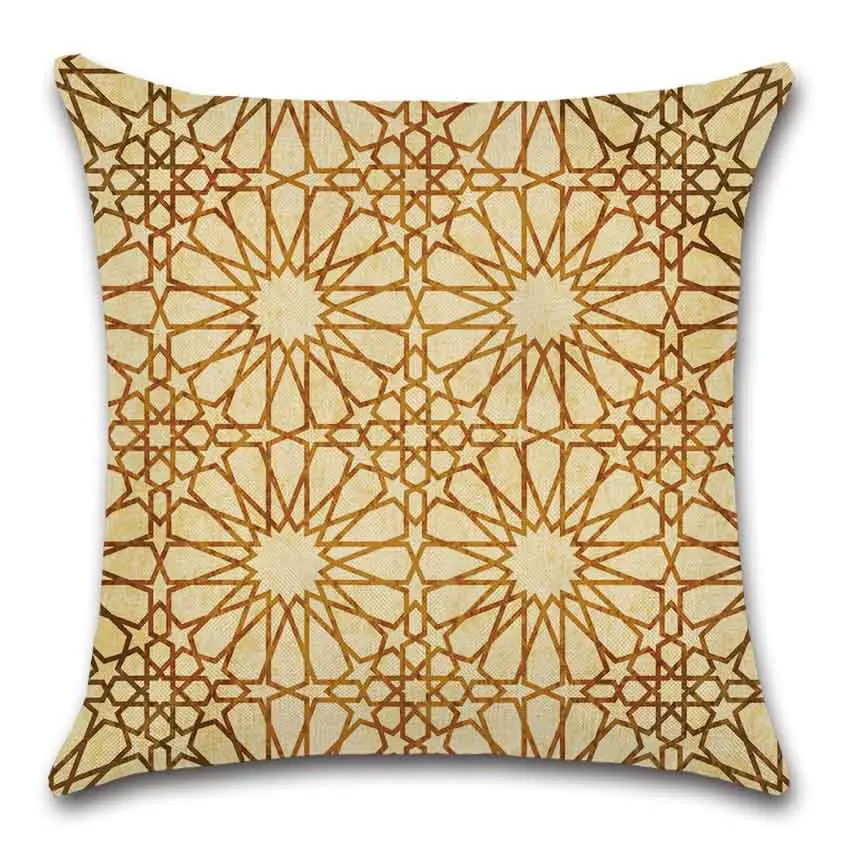 

Plaid Gold Geometric printed Polyester Throw Decor cushion cover Home Decorative sofa chair seat Pillow case friend gift throw