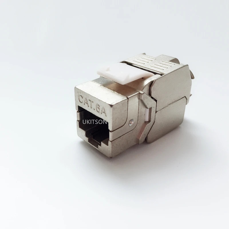 Keystone CAT 6A RJ45 Shielded Slot CAT.6A Jack Modules CAT6A LAN Coupler Socket For 10GB Network Keystone CAT 6A RJ45 Shielded Slot CAT.6A Jack Modules CAT6A LAN Coupler Socket For 10GB Network