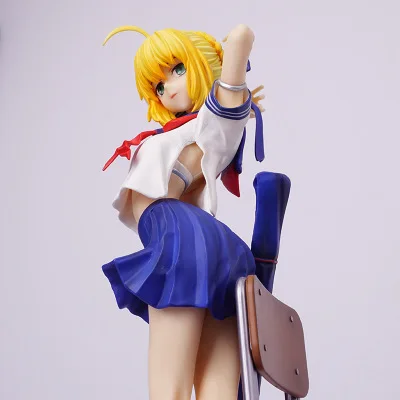 

Anime Fate/Stay Night Saber Arutoria Pendoragon Sailor Suit Sexy Figure PVC Action Decoration Toy With Box