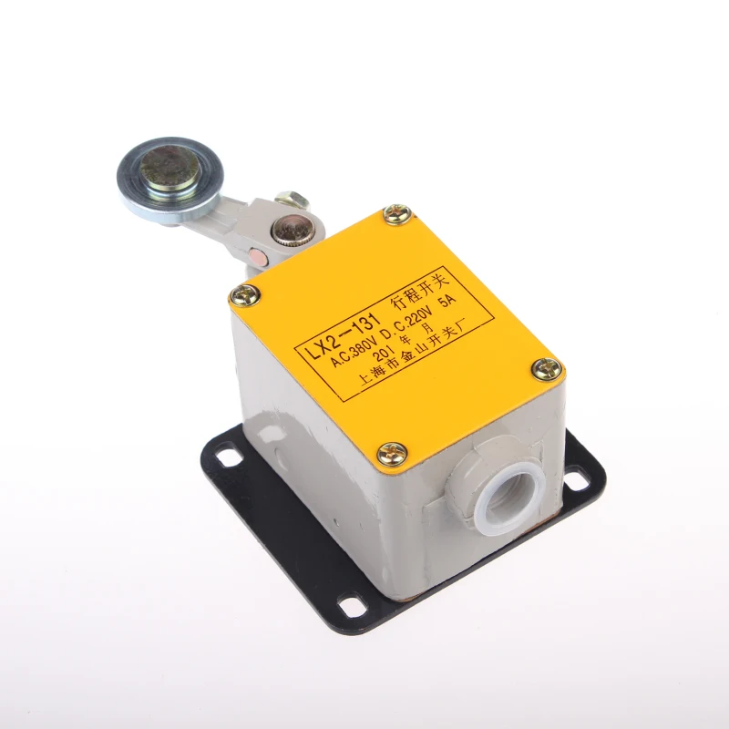 20A 220VDC 380VAC 60Hz 1NO 1NC DPST Momentary Rotary Roller Lever Limit Switch LX2-131 20A 220VDC 380VAC 60Hz 1NO 1NC DPST Momentary Rotary Roller Lever Limit Switch LX2-131