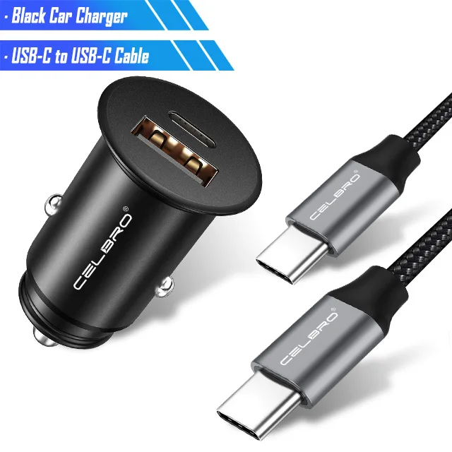 30 Вт мини USB PD автомобильное зарядное устройство для iPhone XS Max XR 8 Google Quick Charge QC 4,0 3,0 быстрая зарядка автомобильное зарядное устройство для телефона - Тип штекера: Type-C Charger Set