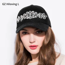 GZHilovingL Модные женские весенние большие кепки-бейсболки с бисером женские повседневные однотонные замшевые колпаки, шляпы хип-хоп кепки s