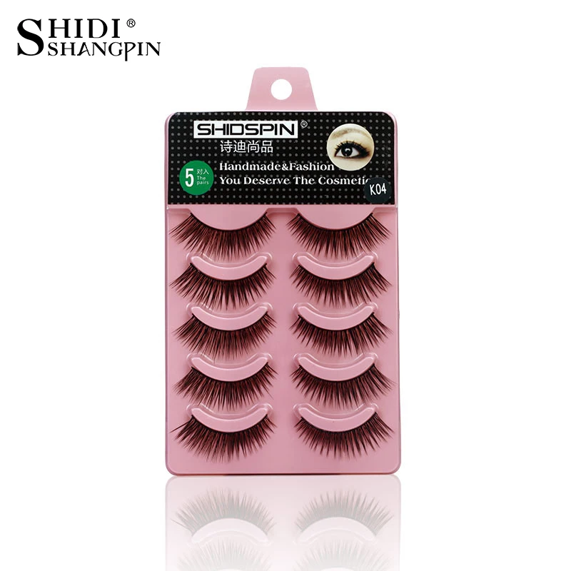

5 Pairs HOT False Eyelashes Natural Long 100% Handmade Makeup Faux Lash Eye Lashes Thick Eyelash Extension K04 Can be customized