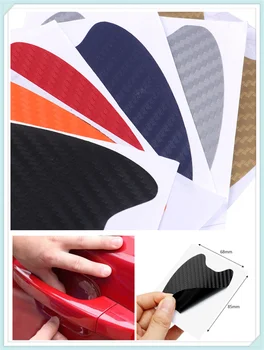 

4pcs car accessories 3D carbon fiber door handle wrist scratch stickers for Toyota Tacoma Tercel Tiara Van Venza Yaris Hiace
