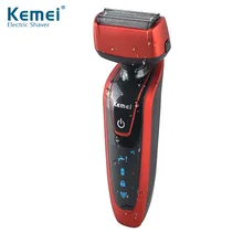Kemei Waterprrof Electric Shaver For Men Beard Trimmer 3 Knife Heads Reciprocating Washable Male Electric Razor KM-5887