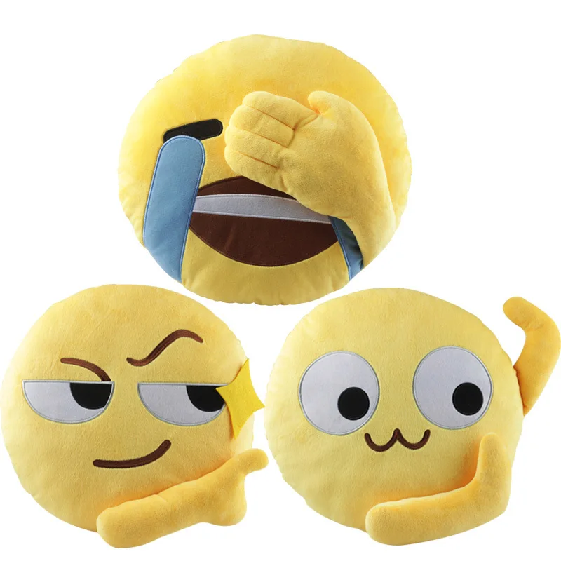 Emoji Face 35cm Plush Toys Cute Plush Doll Soft Stuffed Toys Kids