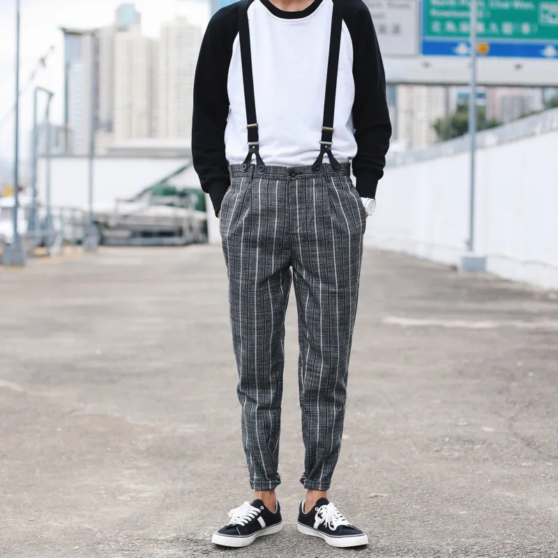 2018 Autumn New Style Men's Casual Cotton Skinny Grid