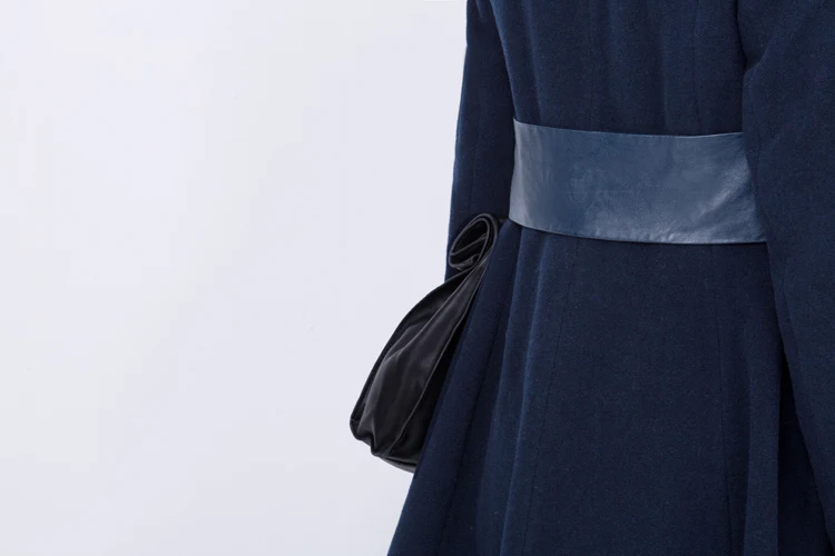 Amii Повседневное минималистский Для женщин шерстяные пальто зима, Пояса на молнии женский шерсть