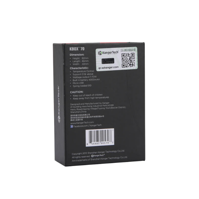 Original Kanger Kbox 70w Mod Built-in Battery 4000mah Kbox 70 box mod