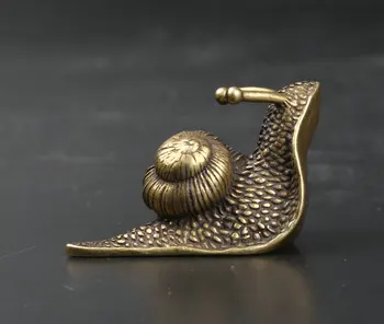 

40MM/1.6" Collection Curio Rare Chinese Fengshui Small Bronze Exquisite Lovely Animal Snail Statue Statuary 38g