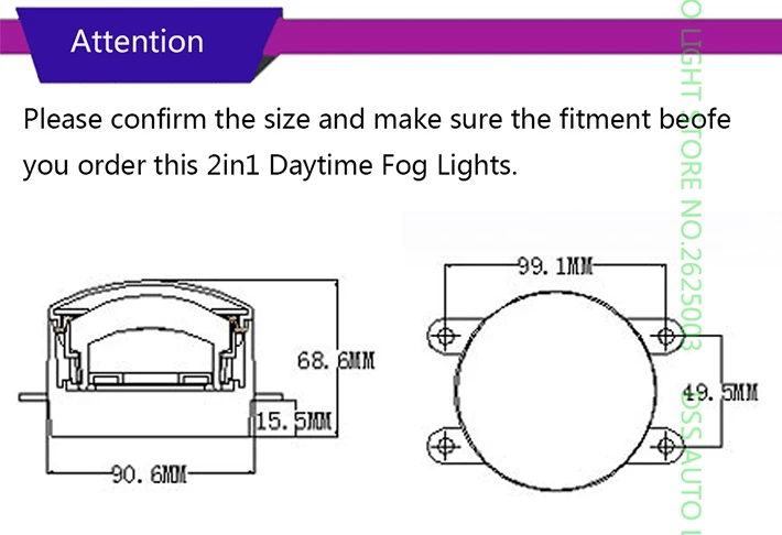 Universal 3.5inch 90mm Round LED Fog Light Daytime Running Lamp LED Chips 2 in 1 Fog Lamp DRL Lightings with Lens for Suzuki SX4 Sedan Swift Grand Vitara Alto Jimny Ertiga Celerio Wagon R