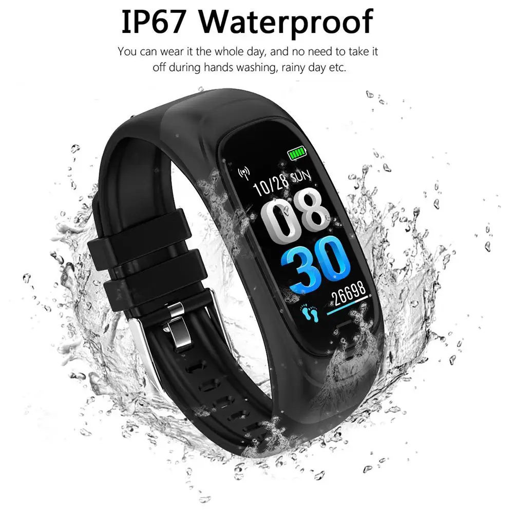 

CES12 Women Men 32G USB Bluetooth Bracelet IOS Android Reminder Remote Camera Ip67 Waterproof Fitness Tracker Smart Wristband
