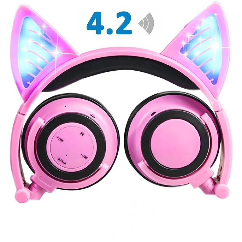 ihens5 C3 Wireless Bluetooth Cat Ear Headphones Flashing Glowing Gaming Headset Earphone with LED light Best gift for kids Girls ihens5 C3 Wireless Bluetooth Cat Ear Headphones Flashing Glowing Gaming Headset Earphone with LED light Best gift for kids Girls