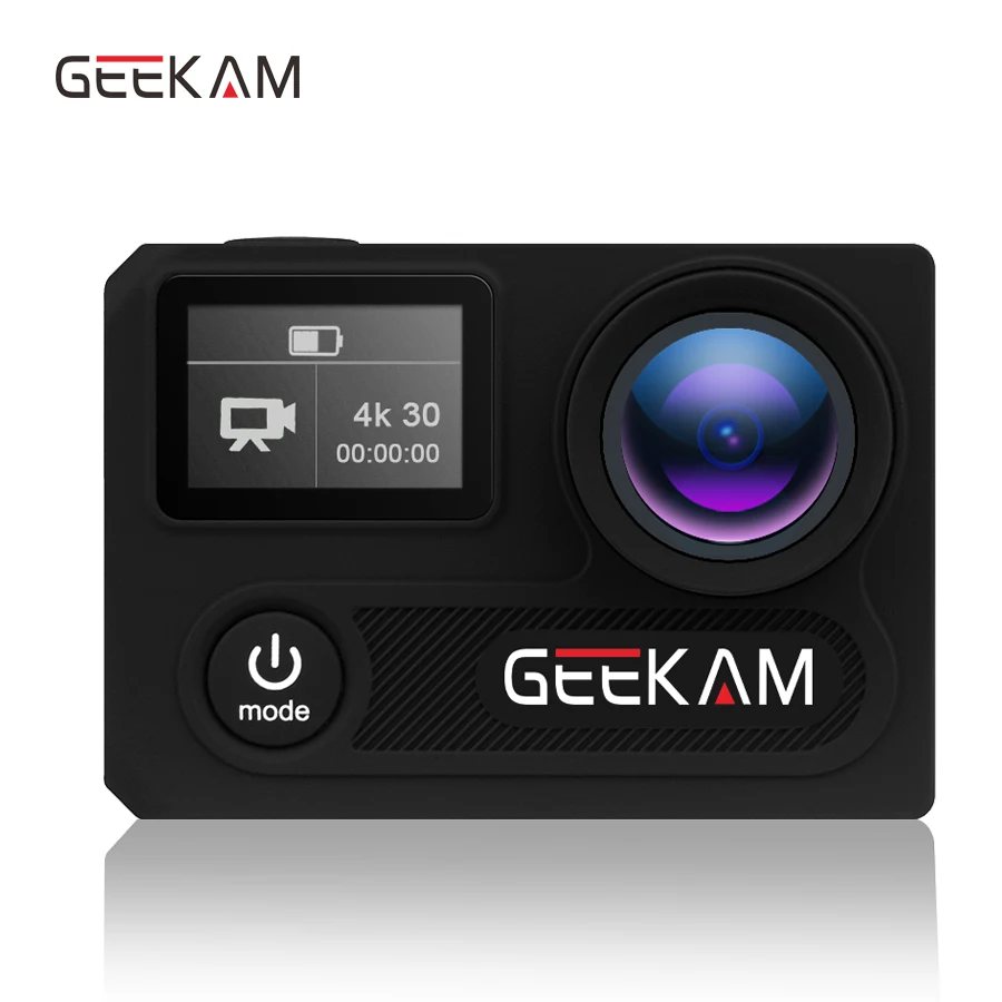 GEEKAM Ультра HD Водонепроницаемая 4K видео экшн-камера 170 градусов 2,0 двойной экран 1080p 60fps WiFi экшн Спортивная камера H8RS