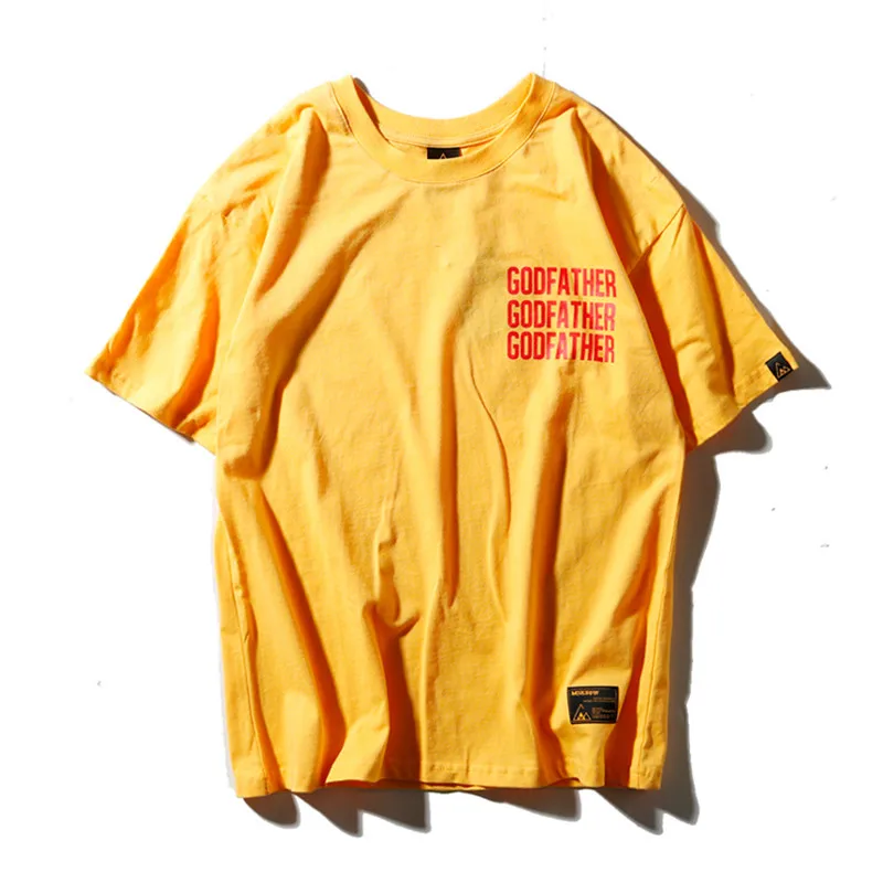 Illuminati, 100 хлопок, футболки мужские в стиле хип-хоп, с принтом глаза крестного отца, Повседневная Уличная Футболка harajuku, желтые, черные, мужские футболки