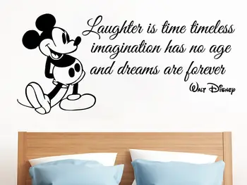 

Mickey Mouse Wall Decals Quote Laughter Is Vinyl Sticker Nursery Boy Room