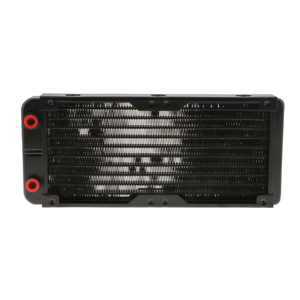 240mm 10Pipe Aluminum Screw Thread Computer Liquid Discharge Water Heat Exchanger Aluminum Radiator for 12cm fans