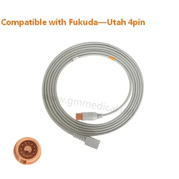 

Fukuda Compatible -Utah IBP/Invasive Blood Pressure Transducer Adapter Cable,Round 12pin>Utah-4pin.