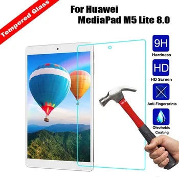 

Premium Tempered Glass Tablet Screen Protector Shield Film For Huawei MediaPad M5 Lite 8.0 9H Hardness Anti-Explosion Film