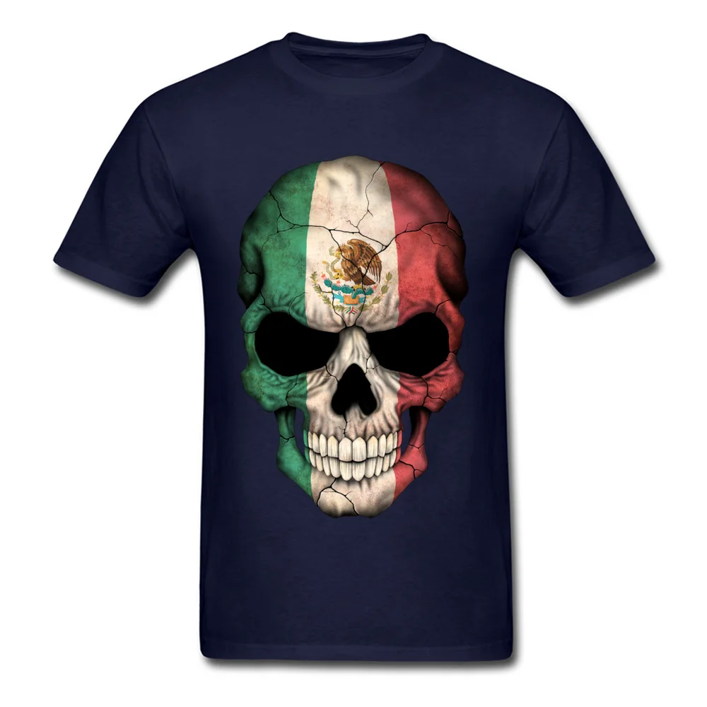 Mexican Flag Skull_navy