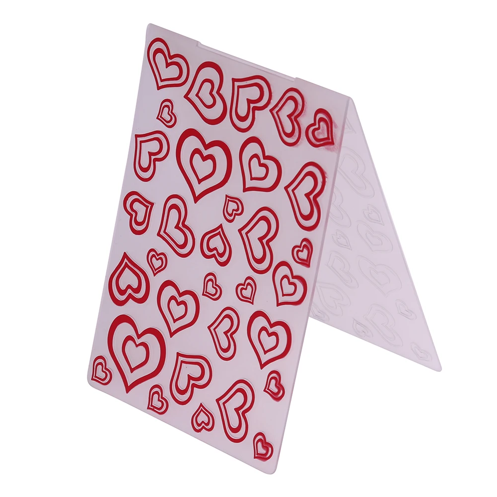 

Plastic Heart Scrapbook Embossing Folder DIY Scrapbooking Photo Album Card Cutting Dies Template