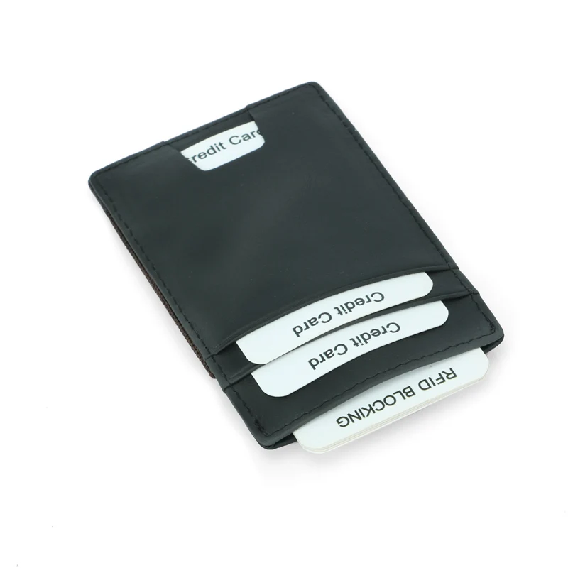 Super Slim Soft Wallet 100% Sheepskin Genuine Leather Mini Credit Card Wallet Purse Card Holders Men Wallet Thin Small (3)