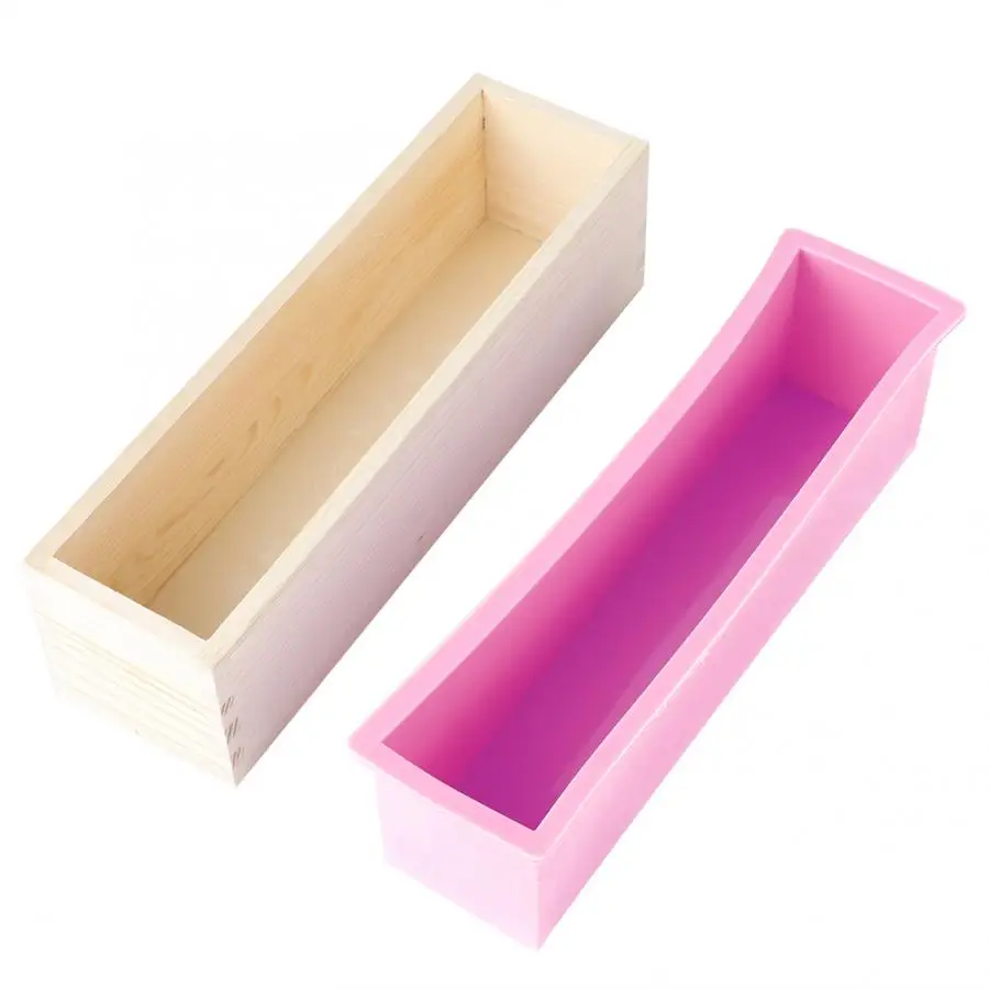 900ML DIY Rectangle Silicone Soap Mold Home Multipurpose High Temperature Resistant Chocolate Cakes Mold
