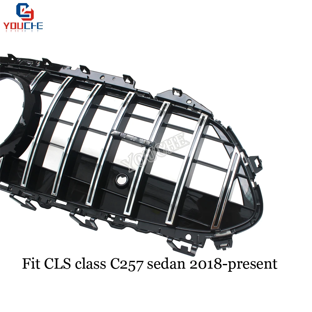 C257 GT Grill ABS Replacement Front Grille For Mercedes CLS Class C257 4-Door Sedan- Present CLS300 CLS350 CLS450 CLS500