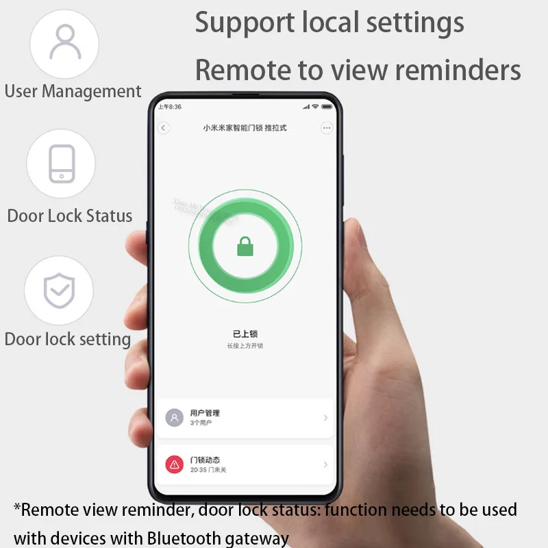 Xiaomi Mijia Smart Door Lock Smart lock Fingerprint Password NFC Bluetooth Unlock Detect Alarm Work Mi Home App Control