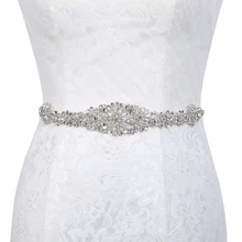 Inofinn WH31 хрустальные свадебные аксессуары атласный ремешок для свадебного платья Свадебная лента на талии поясом для свадьбы вечернее платье для выпускного вечера