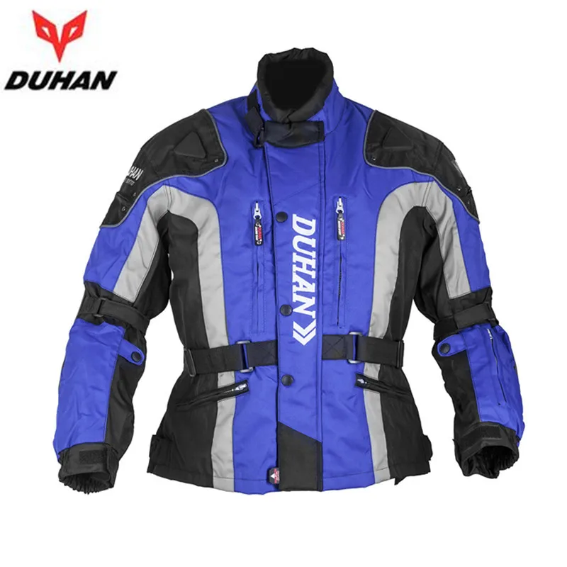 

DUHAN Men's Oxford Cloth Riding Motocycle Racing Jacket Coat with Cotton Liner Motocross Windproof Clothing Five Protector Gear