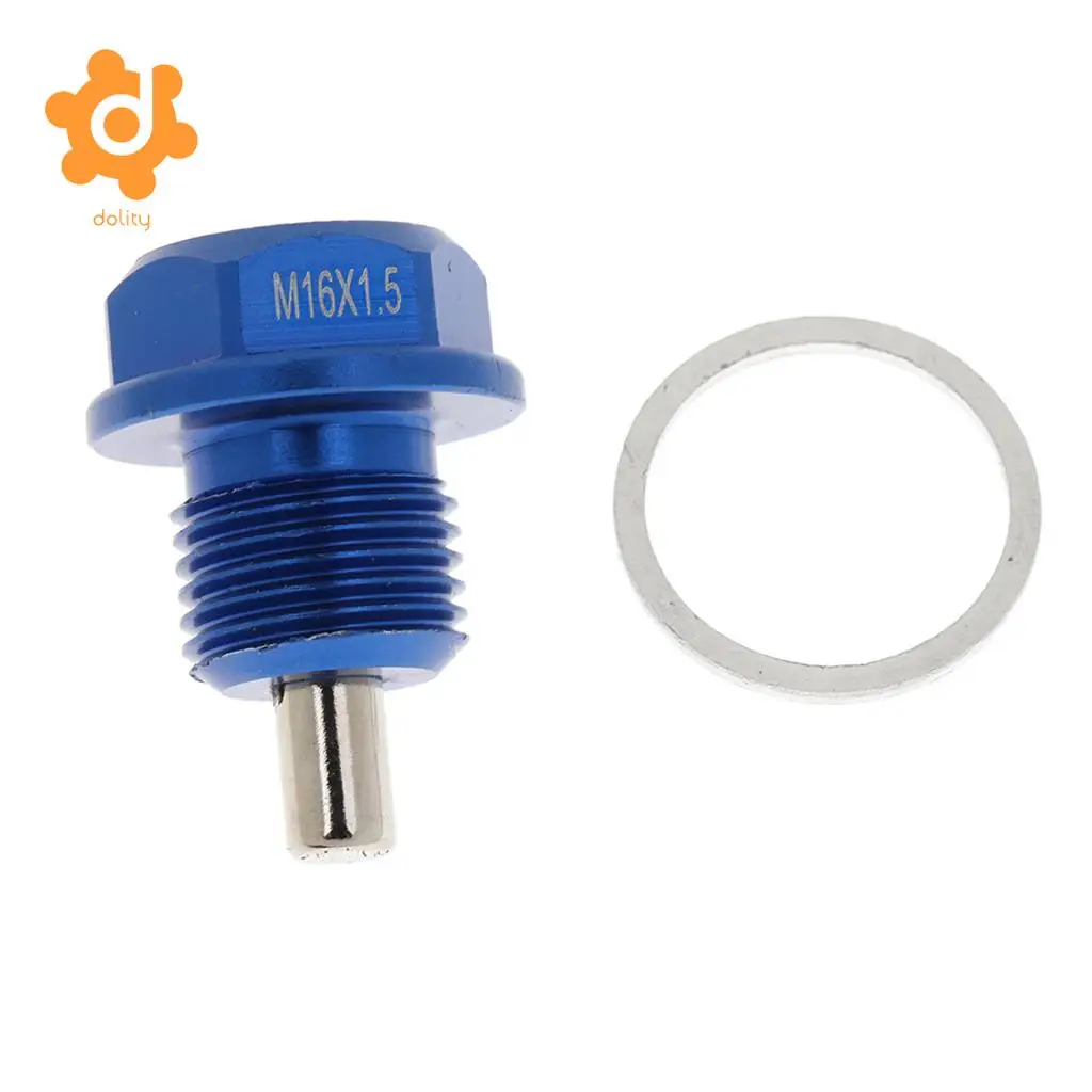 dolity M16x1.5 Auto Magnetic Oil Drain Plug Bolt Screw Sump Nut Crush Washer