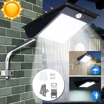 

3.7V Solar Powered Wall Lamp 81 LED Solar Street Light Motion Sensor Security Light for Outdoor Garden Waterproof IP65