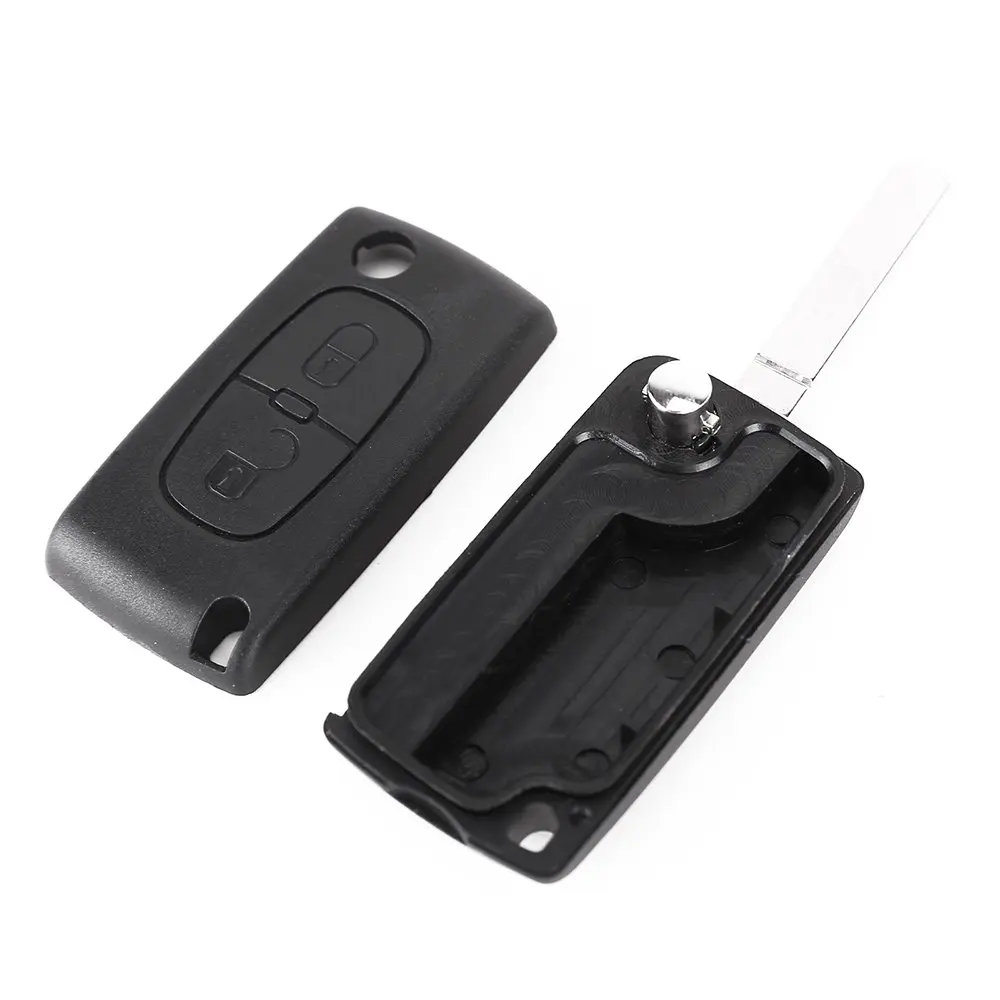 TOYL 2 Boton Botones Carcasa Funda de Mando V2 Llave Coche para PEUGEOT 207, 307, 308, 407, 607