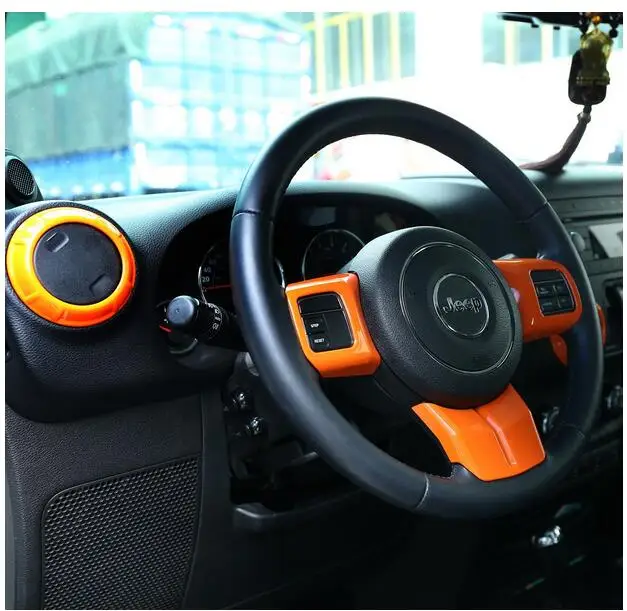 Накладка на рулевое колесо 5 цветов для Jeep Wrangler Jk Sahara Rubicon & Compass Patriot Set 2011 2016|wheel