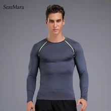 Новая Мужская дышащая быстросохнущая Футболка с принтом фитнес-колготки телесного цвета Спортзалы, бодибилдинг MMA Crossfit Спортивная компрессионная рубашка Топ