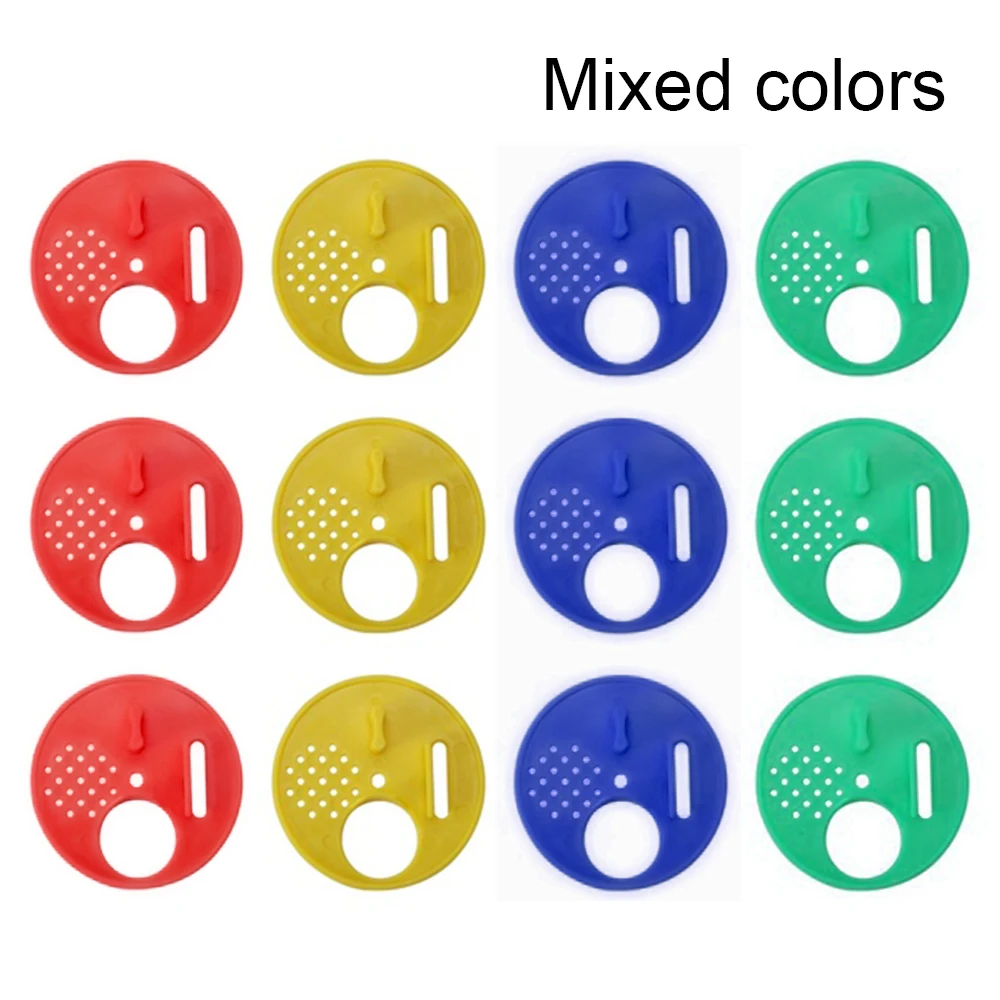 mixed colors 12 шт. круглый пчелиный улей коробка входные ворота диск пластиковый пчелиное гнездо двери соты входные ворота оборудование для пчеловодства - Цвет: mixed colors