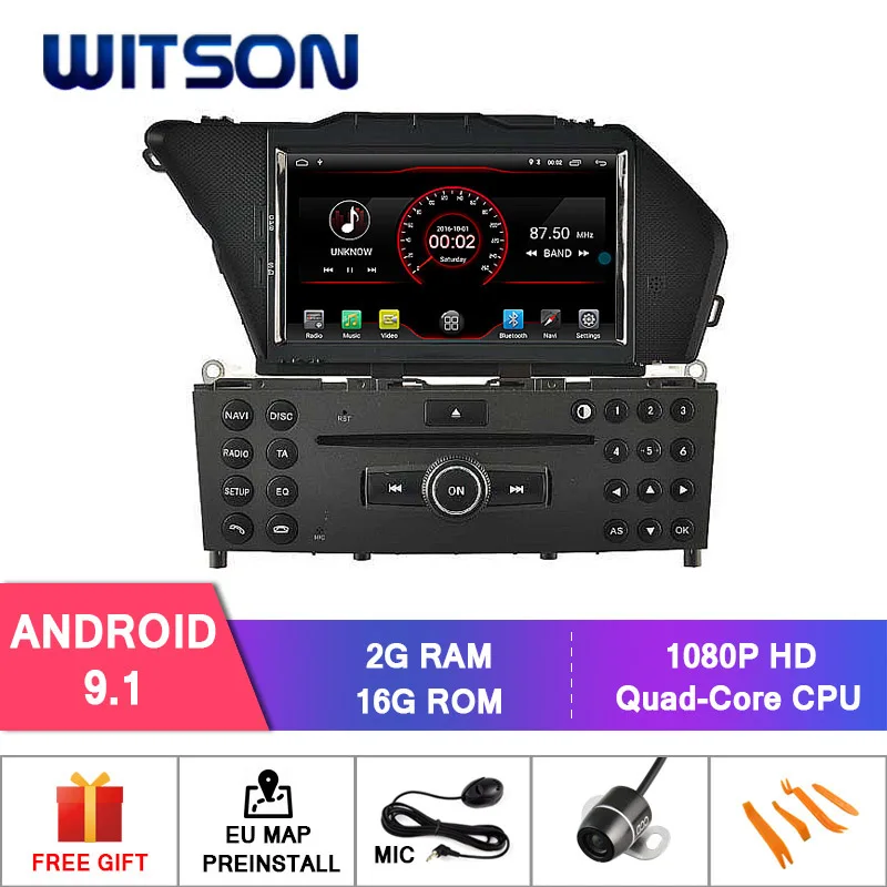 WITSON Android 9,0 Восьмиядерный 4G ram+ 64G rom автомобильный dvd-плеер gps для MERCEDES-BENZ GLK Авто DVD НАВИГАЦИЯ gps автомобильный аудио - Цвет: K5708 2GB RAM