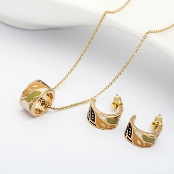 

R&X Fashion Joias Necklace/earrings Heart Bridal Ouro Jewelry Sets Dubai Sieraden Fine Girls Engagement Gift Costume Jewelry
