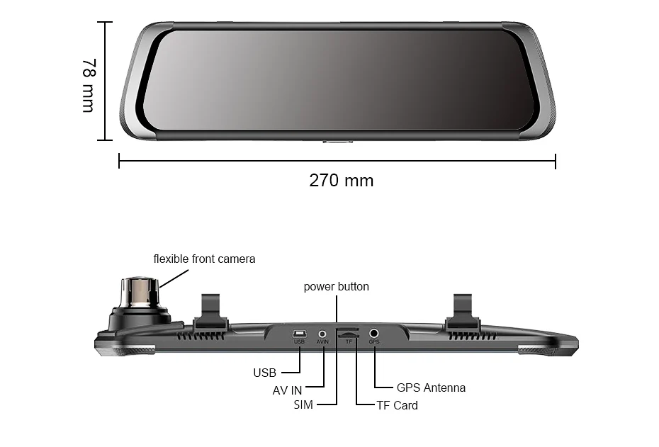 ANSTAR 4G ADAS Автомобильный видеорегистратор Android 1" ips поток зеркало заднего вида FHD 1080P видеорегистратор камера WiFi gps видео регистратор