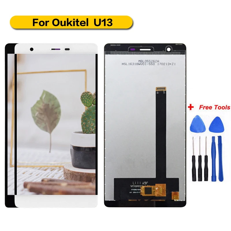 

100% Tested For Oukitel U13 Display+Touch Screen Assembly Screen For U13 with Free Tools
