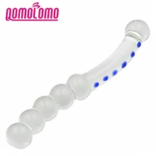 Qomolomo 6 Balls Glass dildo Sex toys for women Pyrex cristal dildo dildos for women Glass anal dildo Butt plug Sex products