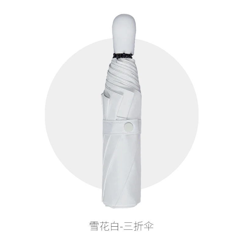 Мини солнцезащитный зонтик от дождя, Женский солнцезащитный Зонт с защитой от ультрафиолета Upf 50 Карманный 5 складной Уникальный Карманный Зонт портативный U5U - Цвет: 3 fold white  2