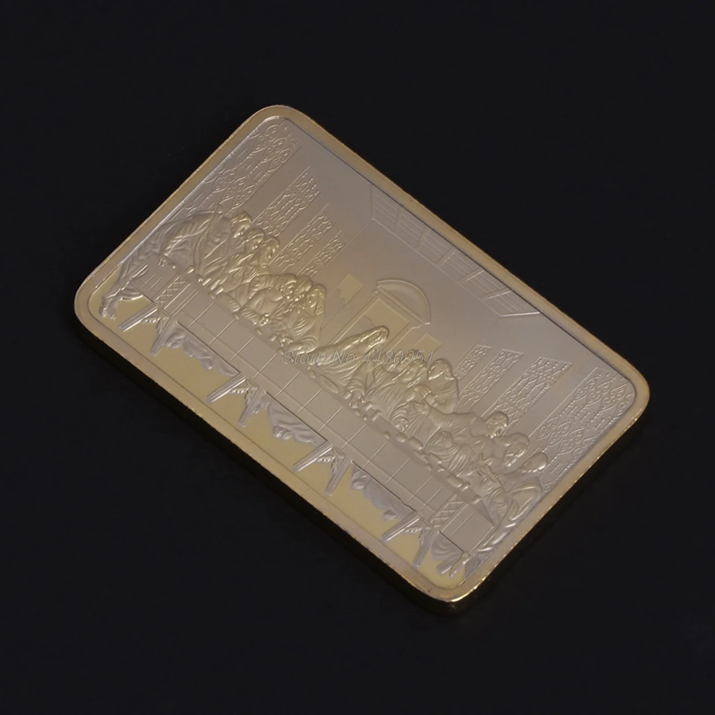 Elegant Commemorative Coin Square Jesus Dinner Bitcoin Collection Art Alloy Elegant Commemorative Coin Square Jesus Dinner Bitcoin Collection Art Alloy