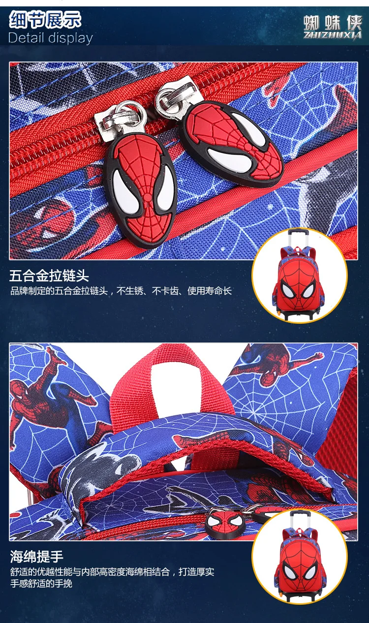 3D Spiderman Kids Primary School Backpack Boys Cartoon Spider Man Kindergarten Student Backpack Daypack Popular (9)